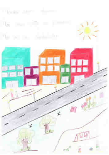 Manhã sem chuva Na rua vão as pessoas No ar as borboletas