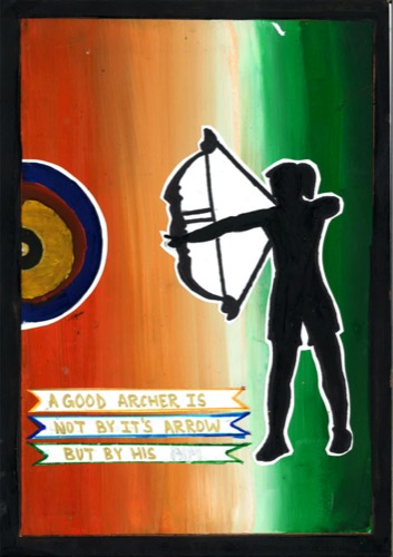 A good Archer is not by it's Arrow But by his Aim