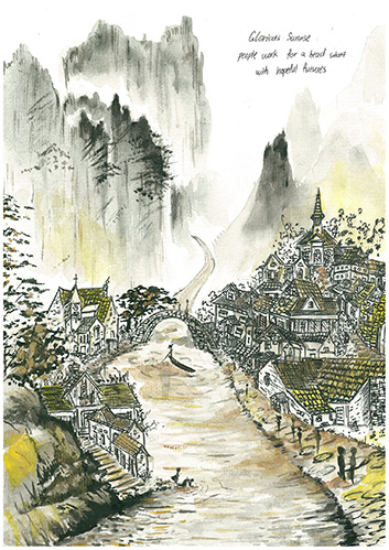 Glorious Sunrise People work for a head start With hopeful futures