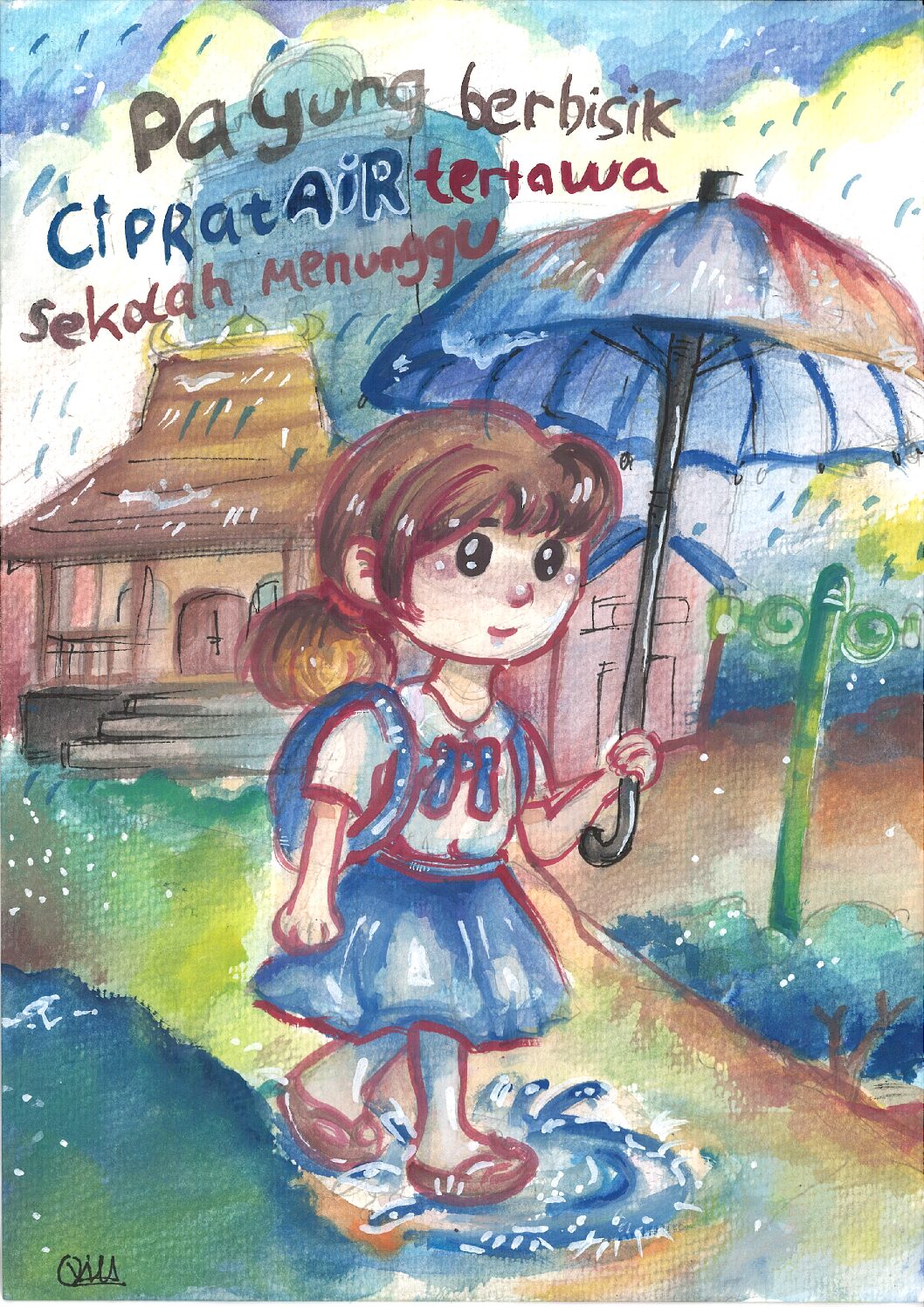 Payung berbisik Ciprat air tertawa Sekolah menunggu