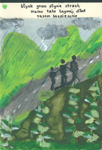 Błysk grom strach Mamo tato trzymaj dłoń Razem bezpiecznie