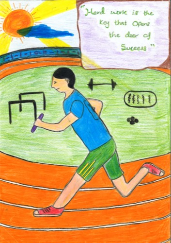 Hard work is the key that opens the door of success